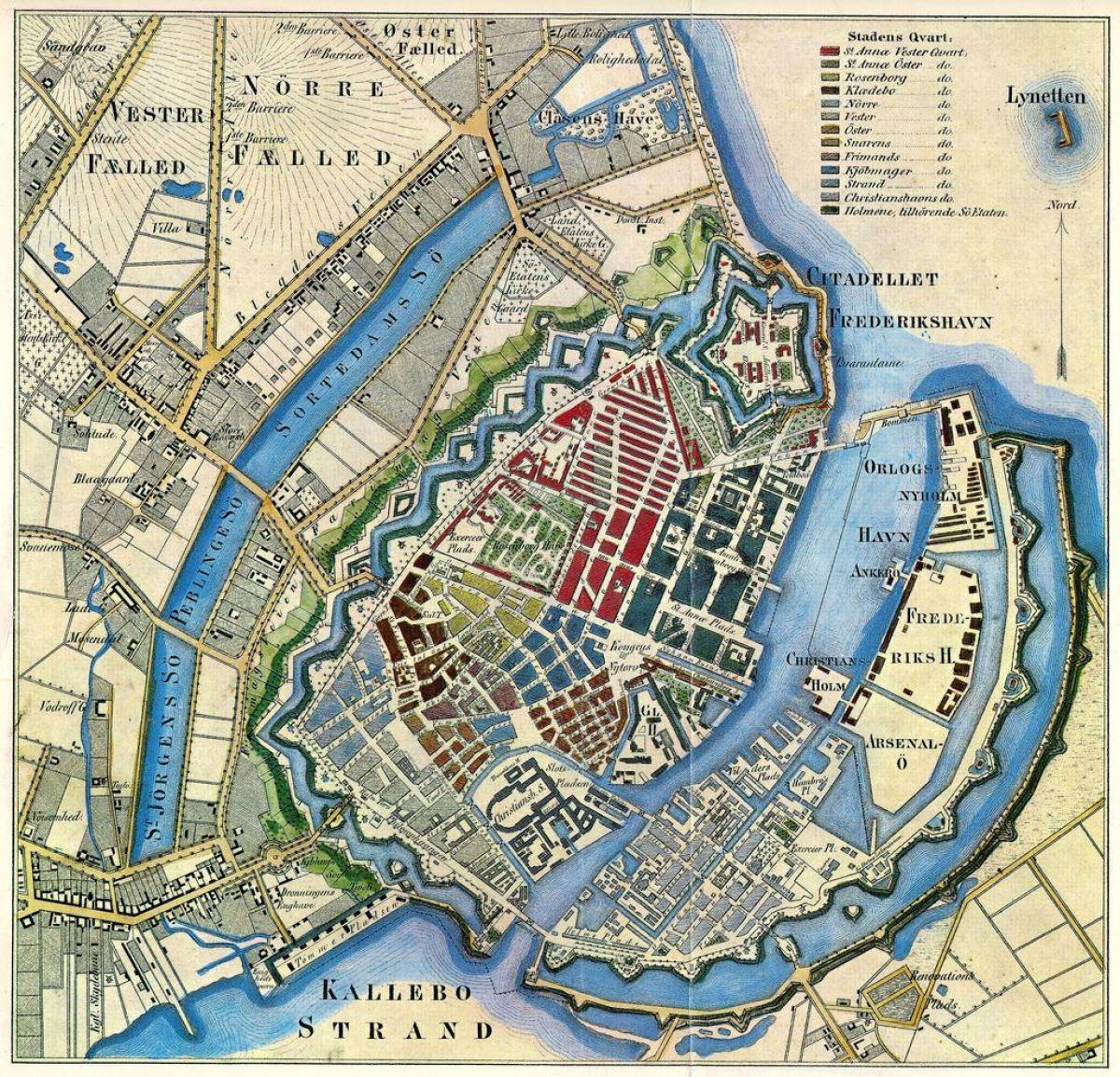 Antyczna mapa Kopenhagi
